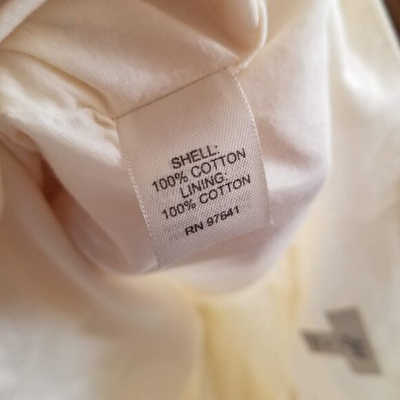 J. Jill Polka Dot Skirt 6 Cream Multi 100% Cotton Dots - Picture 5 of 6